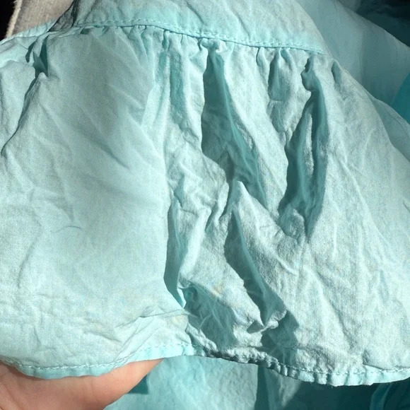 Aqua with White Lace Detail Nightgown - Picture 5 of 6